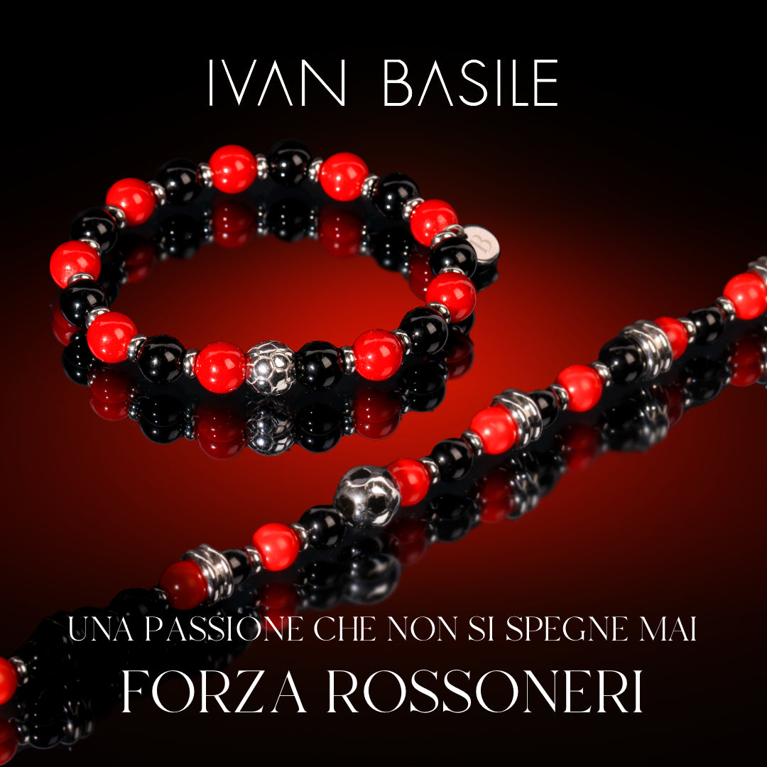 2 BRACCIALI ROSSO NERI ELASTICO + GANCIO IN ACCIAIO