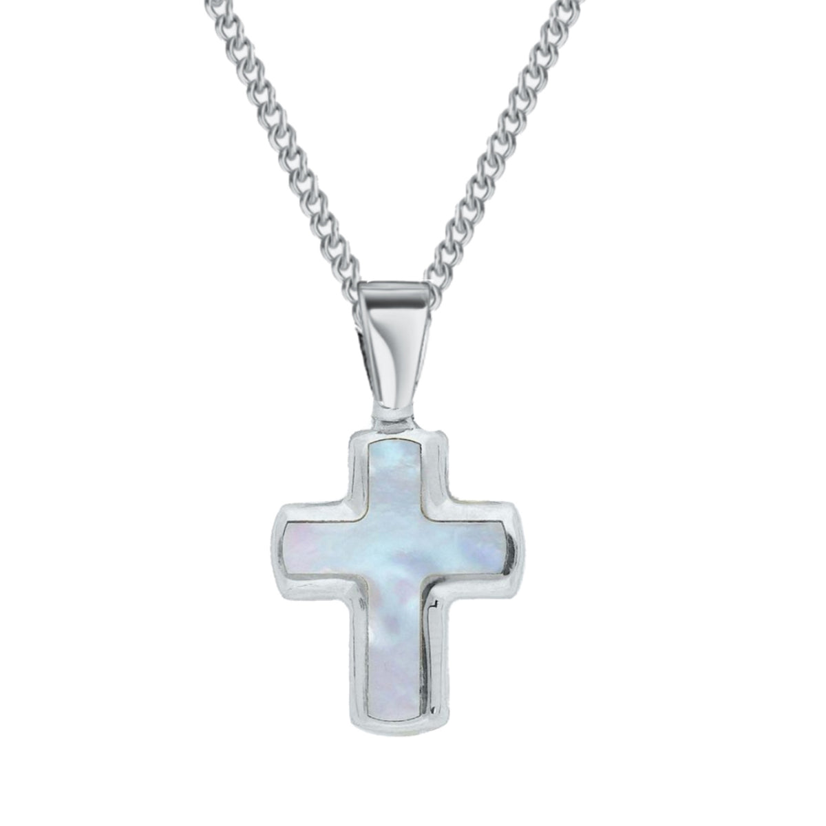COLLANA CROCE PERLATA