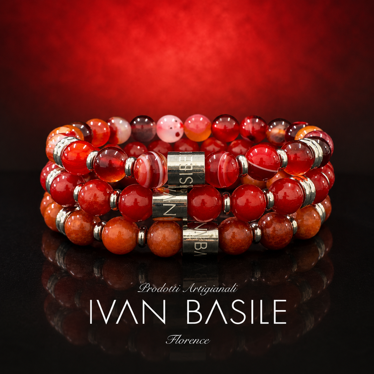 3 BRACCIALI RED PASSION