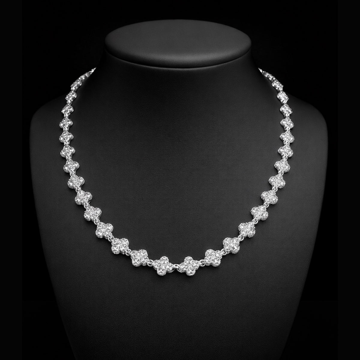 COLLANA TENNIS BOUQUET ARGENTO