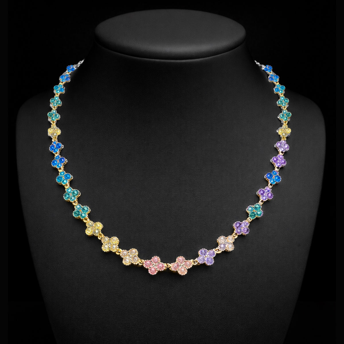 COLLANA TENNIS BOUQUET COLORATA