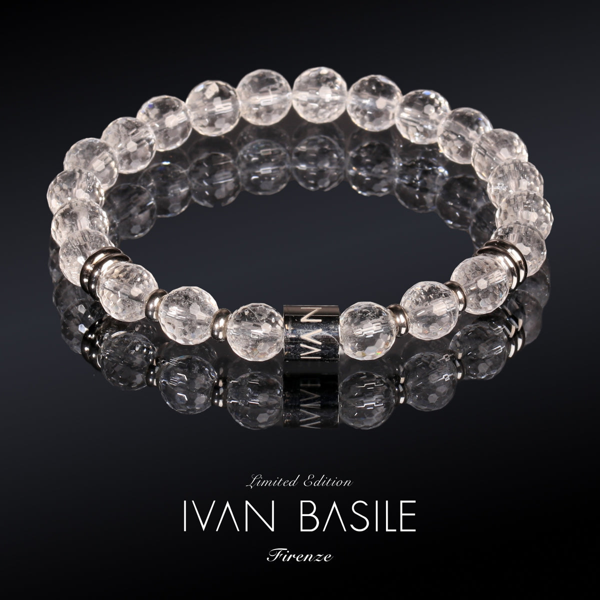 CRISTALLO DI ROCCA Bracciale elastico 8mm