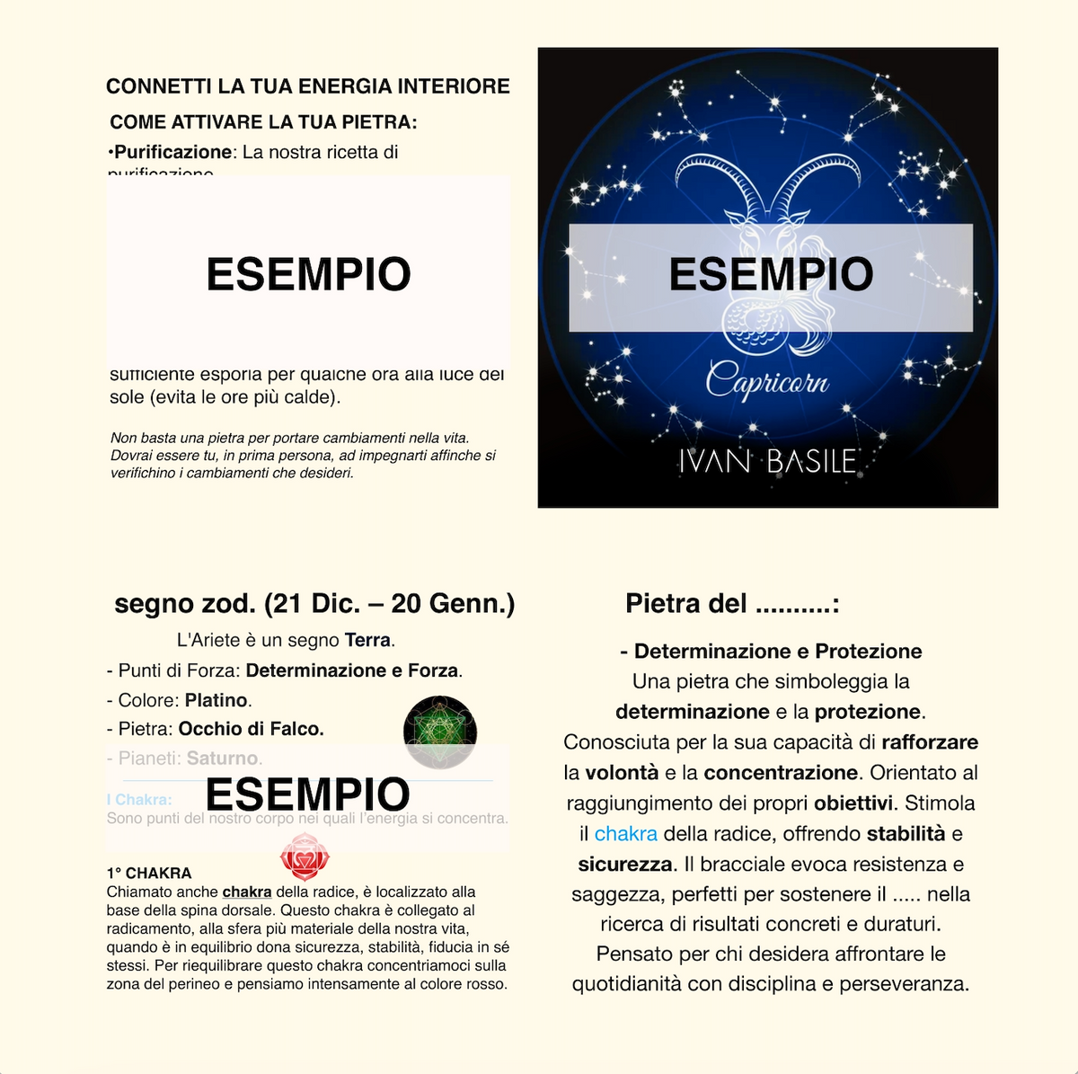 ACQUARIO Bracciale + Opuscolo del Segno