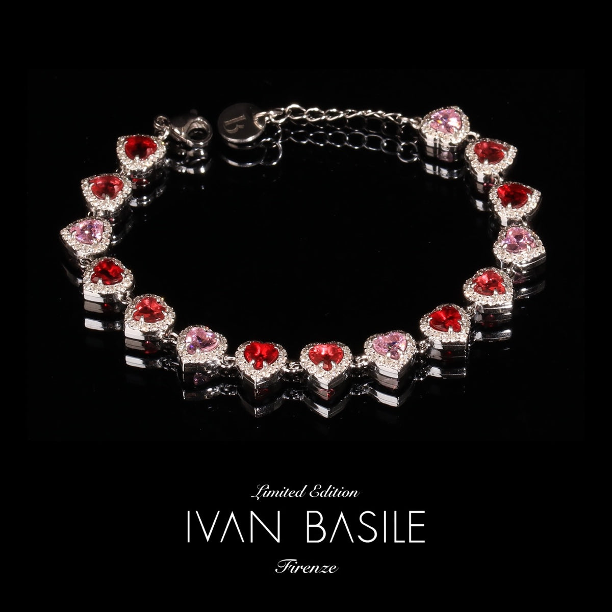 BRACCIALE TENNIS CUORE ROSSO