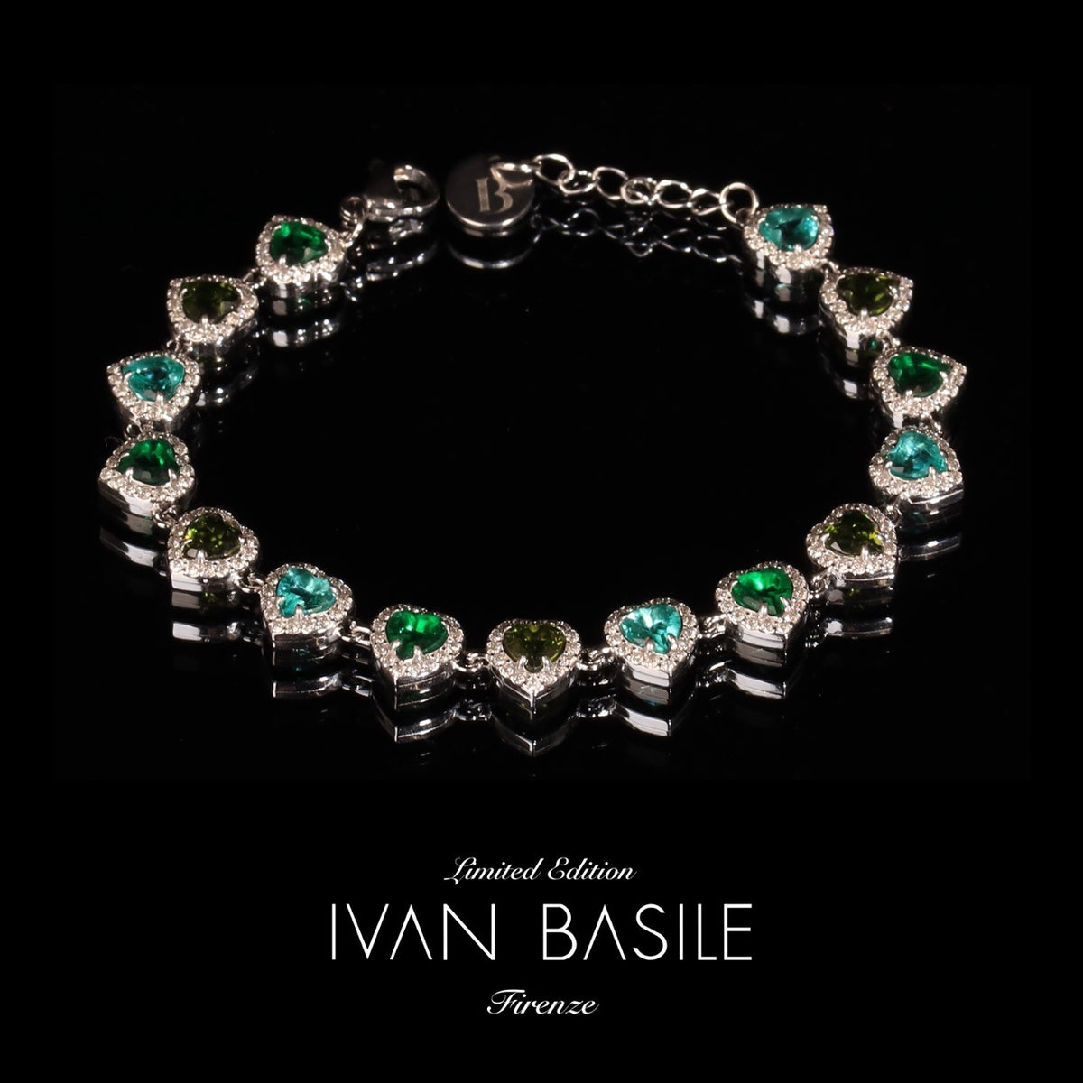 BRACCIALE TENNIS CUORE VERDE
