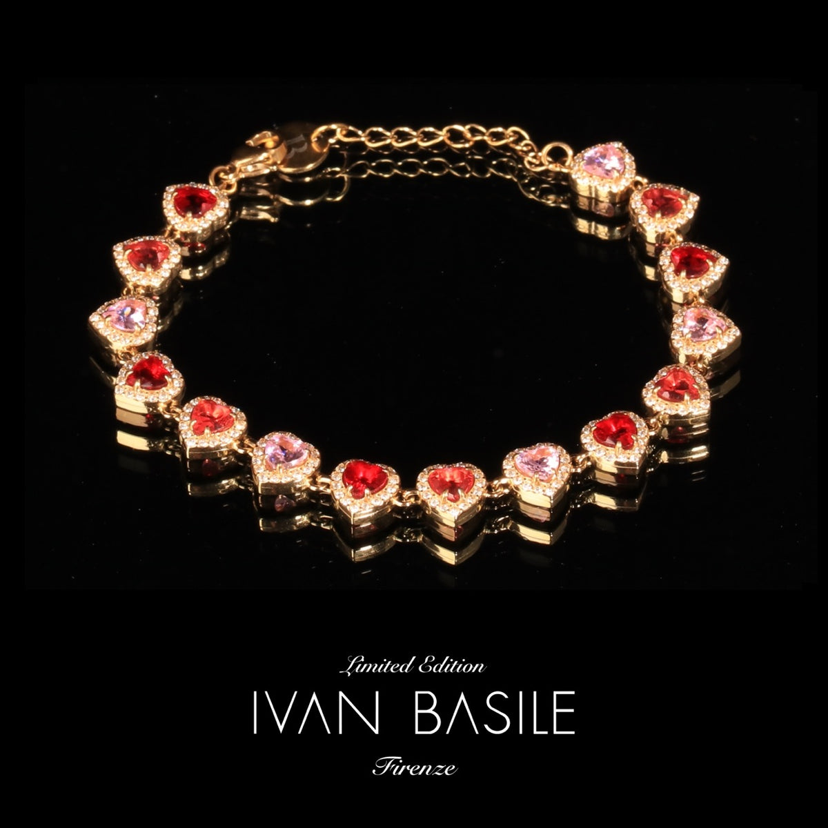 BRACCIALE TENNIS CUORE ROSSO