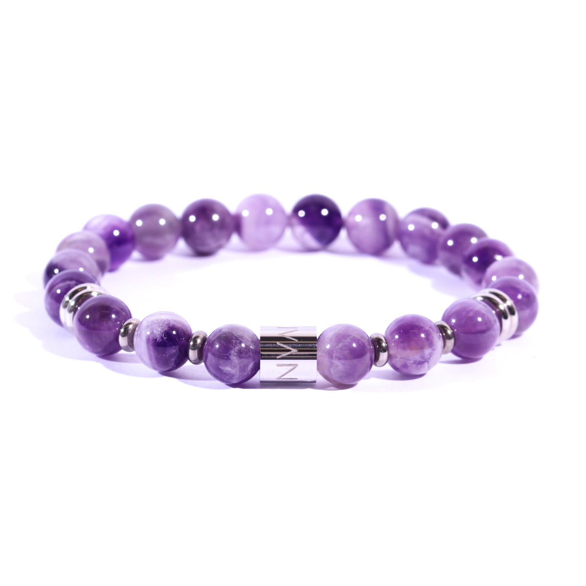 AMETHYST Bracciale elastico 8mm