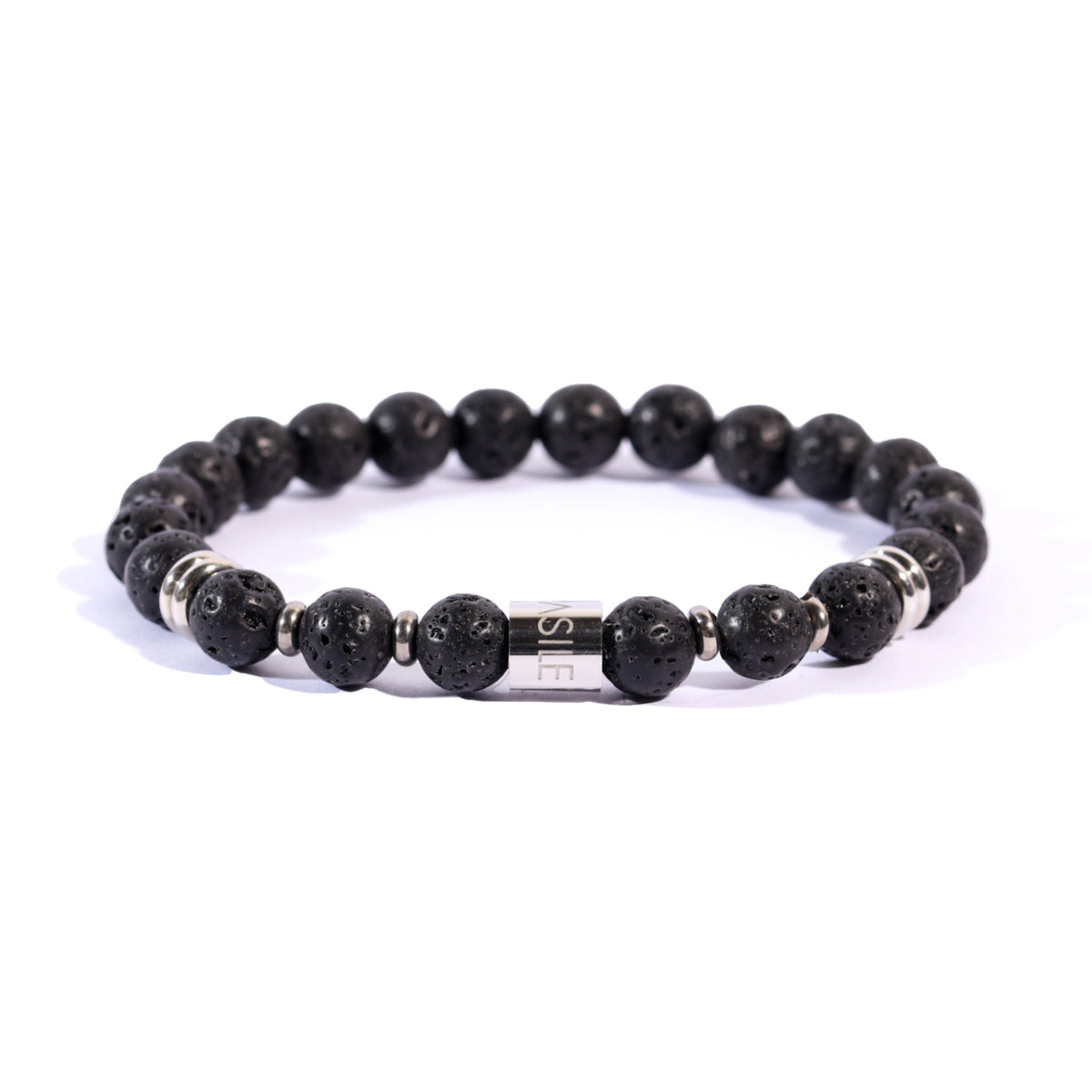 PIETRA DE LAVA Bracciale elastico 8mm